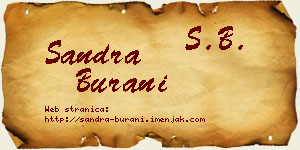 Sandra Burani vizit kartica